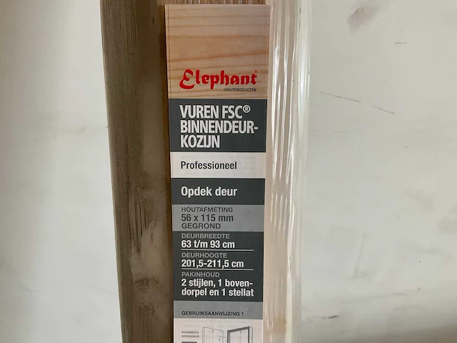 Elephant - vuren - binnendeurkozijn (10x) - afbeelding 3 van  7
