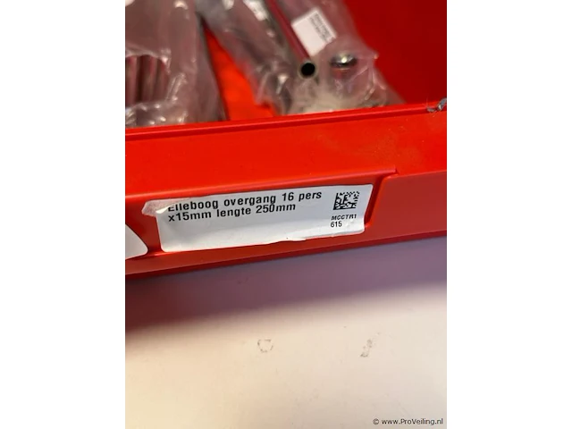 Elleboog overgang 16 pers x 15 mm lengte 250 mm - partij - afbeelding 3 van  3