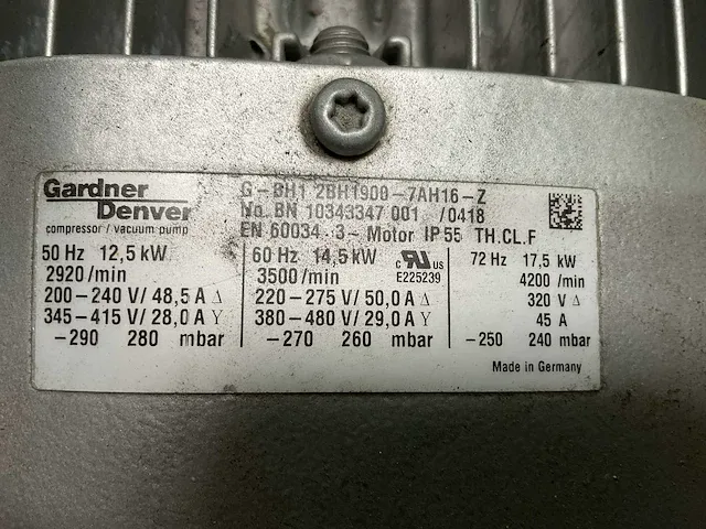 Elmo reitschle / gardner denver g-bh12bh1900 vacuümpomp - afbeelding 5 van  7