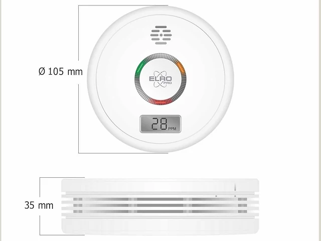 Elro - pk491011 - koolmonoxidemelder (3x) - afbeelding 2 van  7