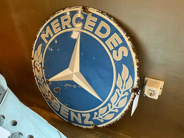 Emaille mercedes wandbord - afbeelding 2 van  6