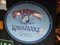Emaille reclamebord gulpener korenwolf ovaal 61 x 52 cm.