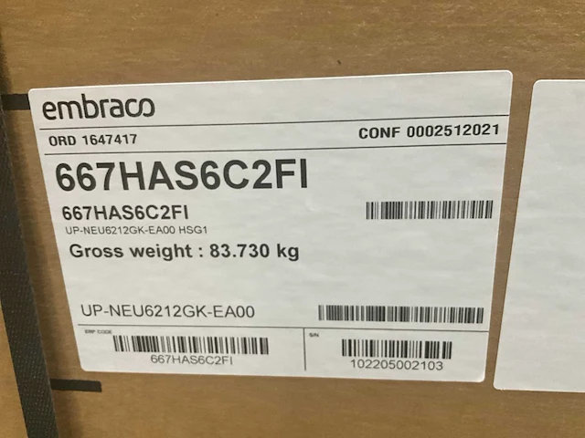 Embraco bioma up-neu6212gk mbp mod-1 condensatieunit - afbeelding 10 van  13