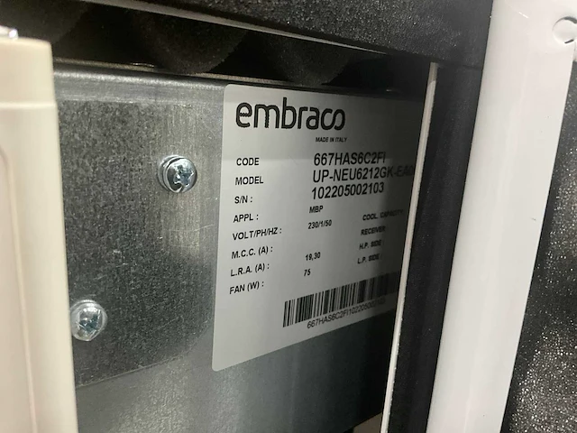 Embraco bioma up-neu6212gk mbp mod-1 condensatieunit - afbeelding 12 van  13