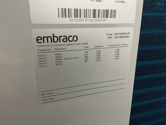 Embraco bioma up-se6030gs hbp mod-3 condensingunit - afbeelding 15 van  15