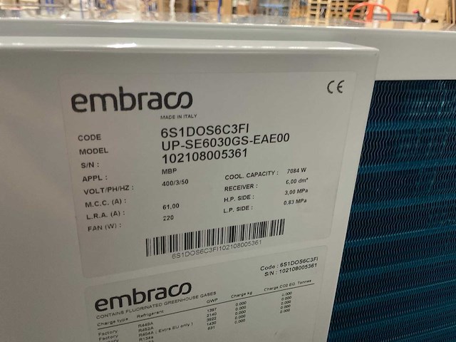 Embraco bioma up-se6030gs hbp mod-3 condensingunit - afbeelding 14 van  15