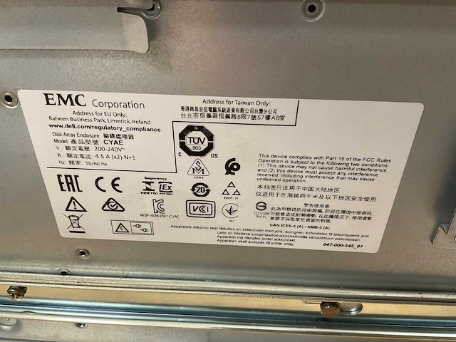 Emc cyae (100-564-802-03) - 54x 4 tb sas (st4000nm0025) data domain expansion shelf - afbeelding 6 van  7