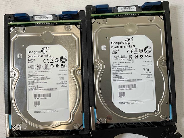 Emc (ktn-stl3) 10x 1 tb sas(st1000nm0023) - 1x 2 tb sas(0f27000) disk array enclosure - afbeelding 6 van  8