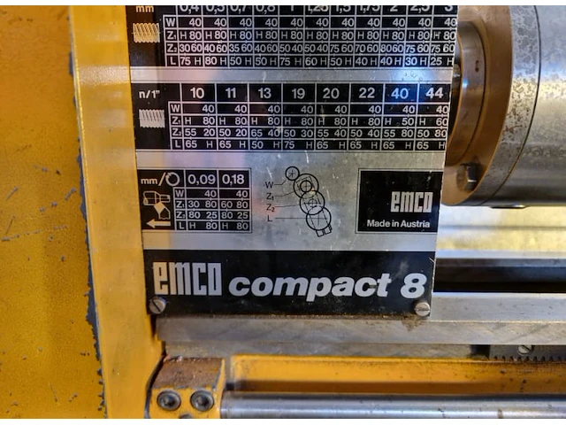 Emco compact 8 draaibank - afbeelding 5 van  9
