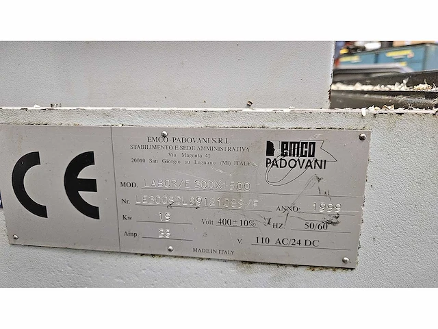 Emco padovani - 1999 - labor e 300 x 1500 - cnc draaibank - afbeelding 2 van  6