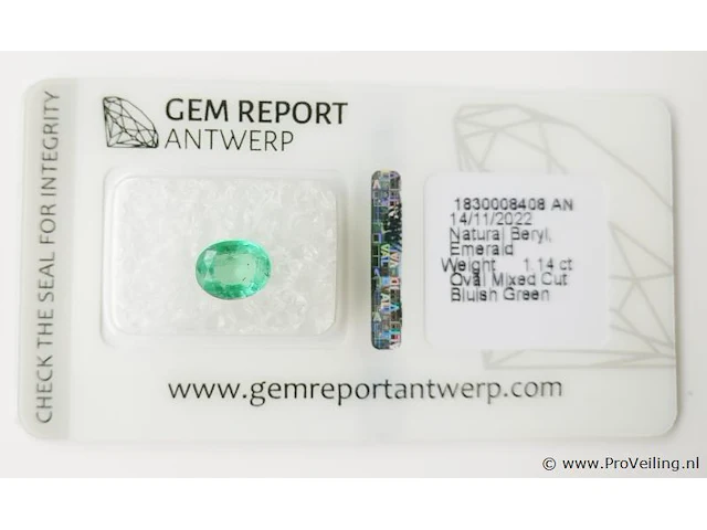 Emerald 1.14ct gra certified - afbeelding 5 van  8