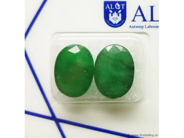 Emerald 12.40ct algt certified - afbeelding 1 van  4
