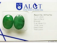 Emerald 12.40ct algt certified - afbeelding 2 van  4