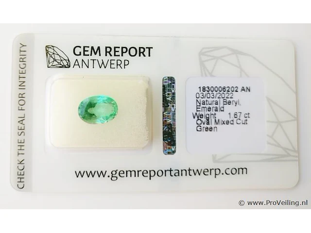 Emerald 1.67ct gra certified - afbeelding 5 van  8