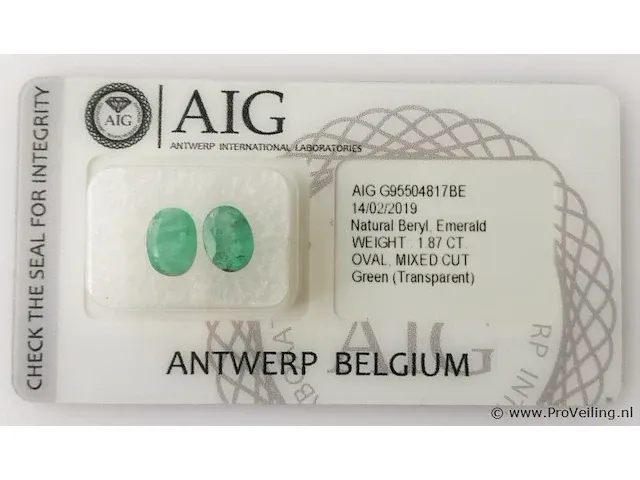Emerald 1.87ct aig certified - afbeelding 5 van  8