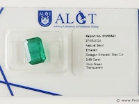 Emerald 3.69ct algt certified - afbeelding 2 van  4