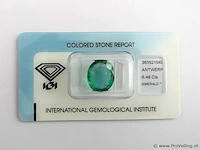 Emerald 6.48ct igi certified - afbeelding 2 van  4