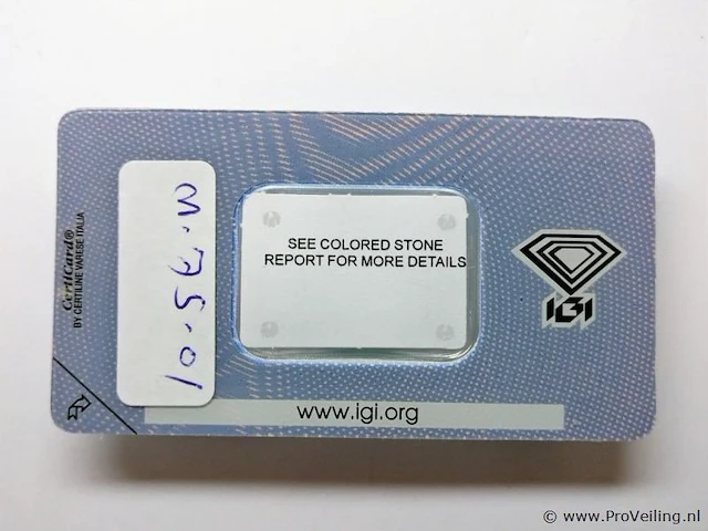 Emerald 6.48ct igi certified - afbeelding 3 van  4