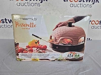 Emerio pizzarette origineel - 6 persoons pizza oven - handgemaakte terracotta koepel - afbeelding 2 van  2