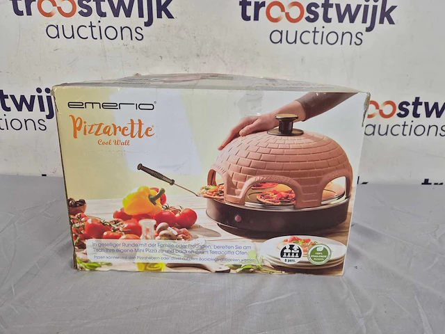 Emerio pizzarette origineel - 6 persoons pizza oven - handgemaakte terracotta koepel - afbeelding 2 van  2