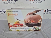 Emerio pizzarette origineel - 6 persoons pizza oven - handgemaakte terracotta koepel - afbeelding 2 van  2