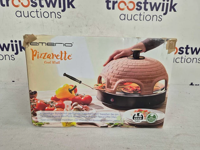 Emerio pizzarette origineel - 6 persoons pizza oven - afbeelding 2 van  2
