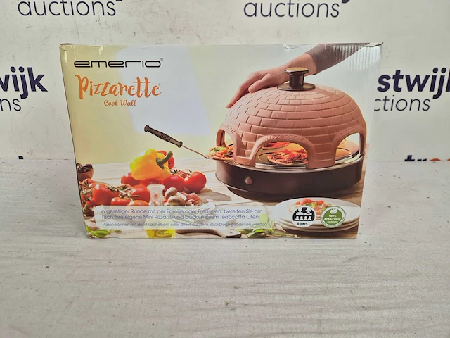 Emerio pizzarette origineel - 6 persoons pizza oven - afbeelding 2 van  2