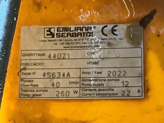 Emiliana serbatio brandstof tank 12v pomp - afbeelding 6 van  8
