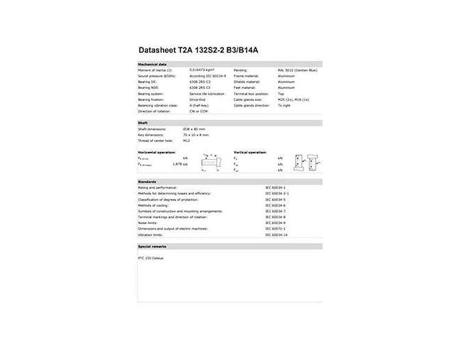 Emk - t2a 132s2-2 7,5kw b3 mounting - elektromotor (2x) - afbeelding 6 van  6