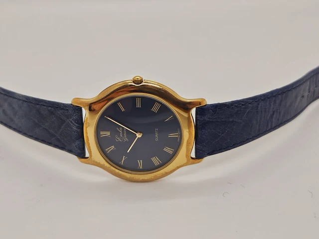 Emka geneve 18kt goud electroplated herenhorloge - dresswatch - afbeelding 5 van  7