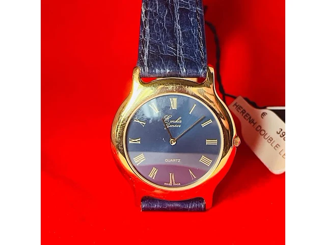 Emka geneve 18kt goud ep herenhorloge - dresswatch - afbeelding 1 van  7
