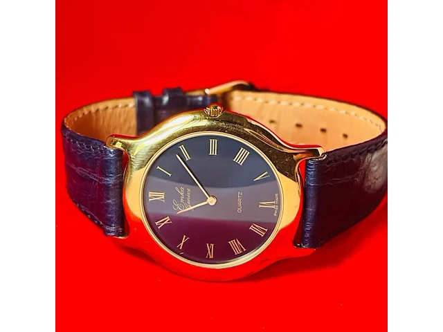 Emka geneve 18kt goud ep herenhorloge - dresswatch - afbeelding 2 van  7