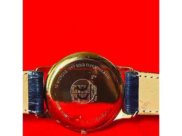 Emka geneve 18kt goud ep herenhorloge - dresswatch - afbeelding 6 van  7