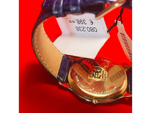Emka geneve 18kt goud ep herenhorloge - dresswatch - afbeelding 7 van  7