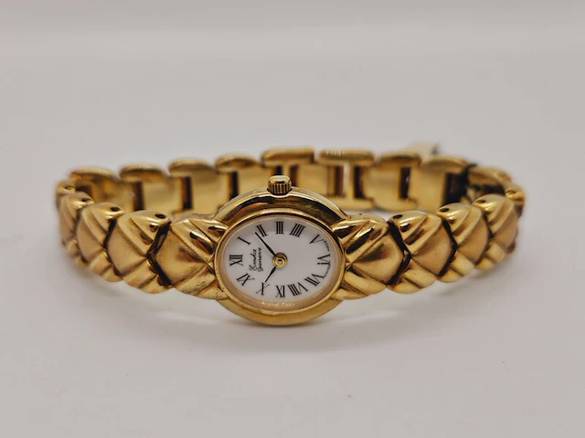 Emka geneve damsh goldplated dameshorloge - afbeelding 4 van  7