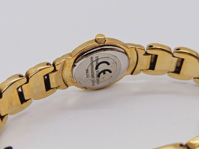 Emka geneve damsh goldplated dameshorloge - afbeelding 6 van  7