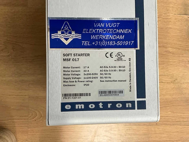 Emotron softstarter msf 017 frequentieregelaar - afbeelding 4 van  4