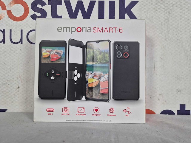 Emporia emporiasmart.6 16,7 cm (6.58") android 13 5g usb type-c 6 gb 128 gb zwart, zilver - afbeelding 2 van  2