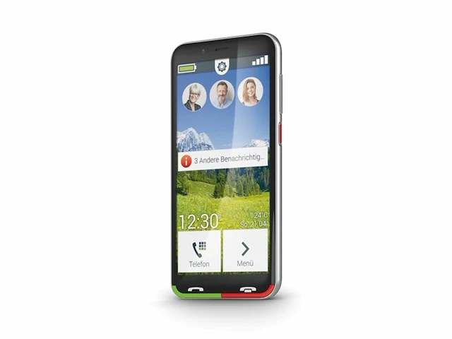 Emporia supereasy dualsim senioren smartphone 32 gb 4.95 inch zwart/zilver - afbeelding 2 van  6