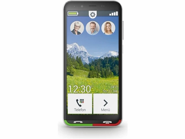 Emporia supereasy smartphone voor senioren 4g met noodoproepknop 5inch display android 10 13 mp camera zwart - afbeelding 1 van  6