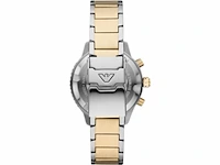 Emporio armani chronograaf tweekleurig roestvrijstalen horloge blauw/zilverkleurig - afbeelding 3 van  3