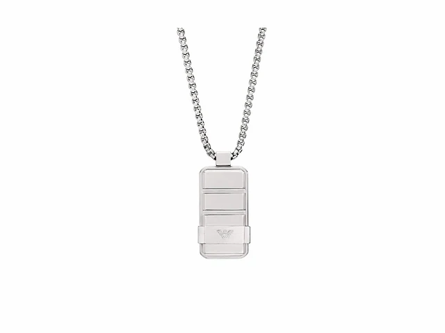 Emporio armani egs3078040 heren collier zilverkleurig - afbeelding 2 van  3