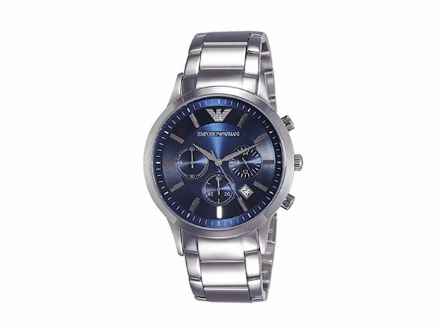 Emporio armani heren chronograaf roestvrij staal horloge - afbeelding 2 van  2