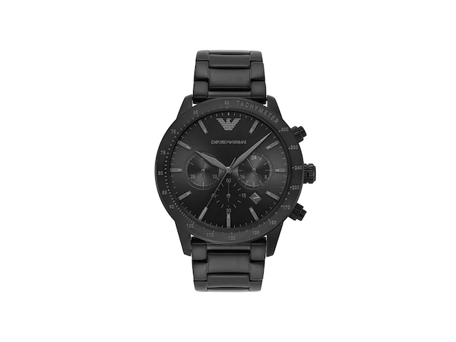 Emporio armani mario heren horloge 43mm zwart - afbeelding 1 van  4