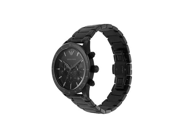 Emporio armani mario heren horloge 43mm zwart - afbeelding 2 van  4