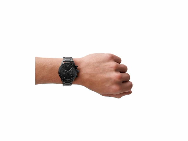 Emporio armani mario heren horloge 43mm zwart - afbeelding 3 van  4