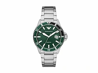 Emporio armani roestvrijstalen horloge met drie wijzers - afbeelding 1 van  4