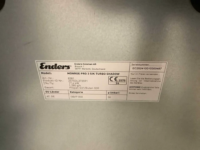 Enders monroe pro shadow bbq - afbeelding 6 van  7