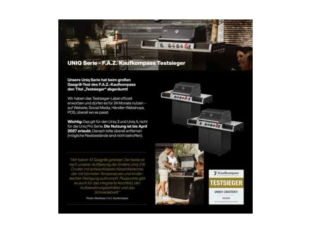 Enders uniq 4 ik cruster gasgrill barbecue - afbeelding 12 van  17