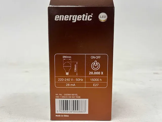 Energetic - disco led lichtbron e27 (48x) - afbeelding 3 van  3
